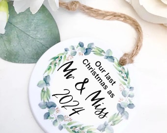 Mr & Miss bauble | Christmas bauble | Last Christmas as Mr and Miss | Christmas decor | Christmas decorations | baubles