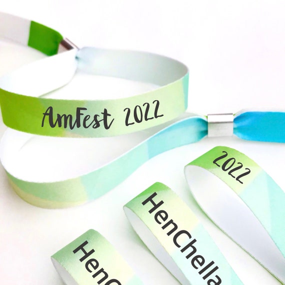 Personalised fabric wristbands | Abstract design | Add any text | Wedding wristbands | Festival wristbands | reusable wristbands