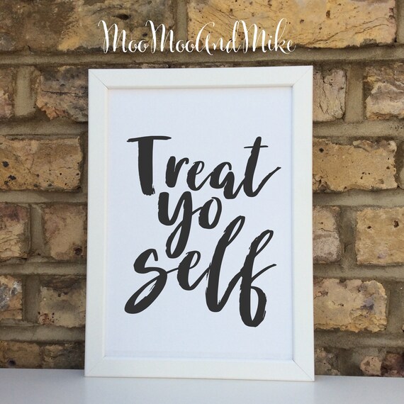 Treat yo self print | Wall prints | Wall decor | Home decor | Print only