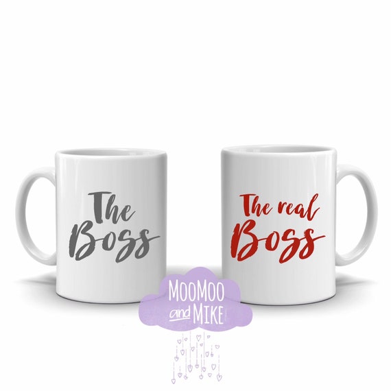 The Boss & The Real Boss mugs | Couple mugs | His and Hers | sold separately | His and His | Hers and Hers