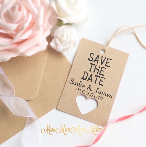 Save the date tags | Set of 10 | Wedding tags | Rustic save the date | Gift tags.