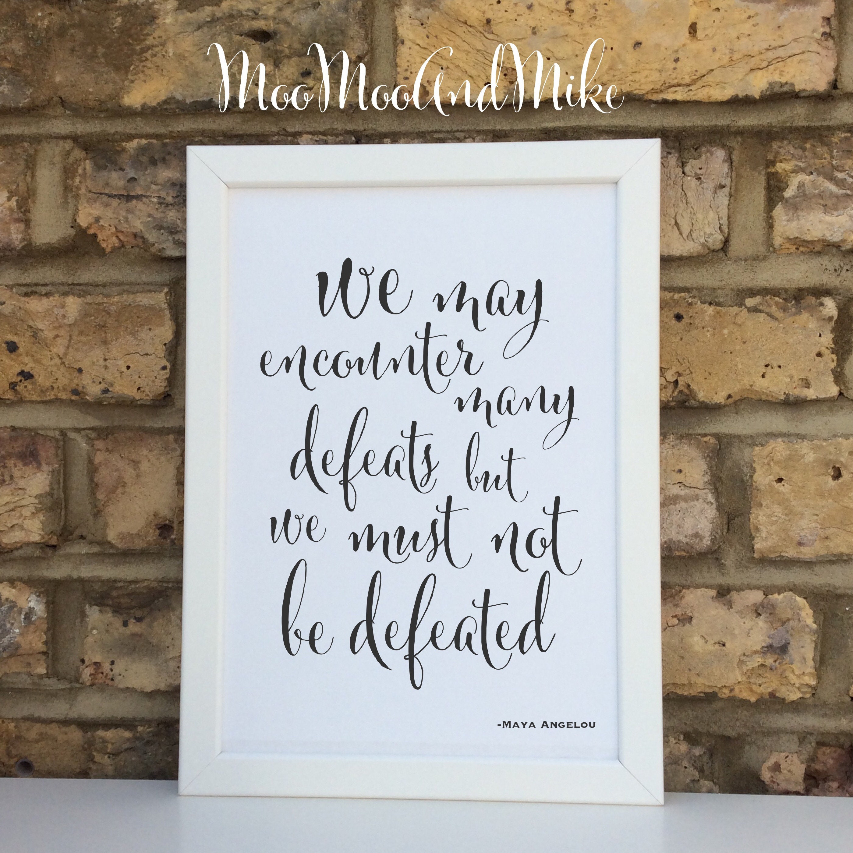 Maya Angelou Inspirational Quote Print Wall Prints Wall Decor Home Decor Print Only Typography