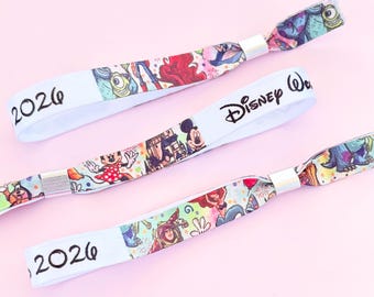 Personalised Disney Fabric Wristbands | Reusable wristbands