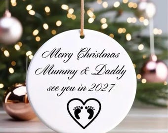 See you in 2027 Tree ornament | Christmas bauble | new baby bauble  | Christmas bauble | Christmas decor | Christmas tree decoration