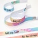 Personalised fabric wristbands | Tie dye wristband | Add any text | Wedding wristbands | Festival wristbands | reusable wristbands 