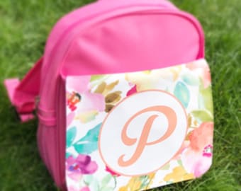 Personalised floral backpack or lunch bag | Personalised school bags | Childrens backpack | School bags | Children's ruckssack