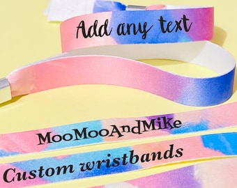 Personalised fabric wristbands | Colourful wristband | Add any text | Festival wristband | reusable wristband