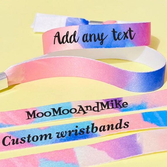 Personalised fabric wristbands | Colourful wristband | Add any text | Festival wristband | reusable wristband