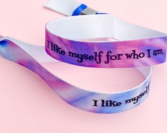 Personalised fabric wristbands | Tie dye wristband | Add any text | Wedding wristbands | Festival wristband | reusable wristband