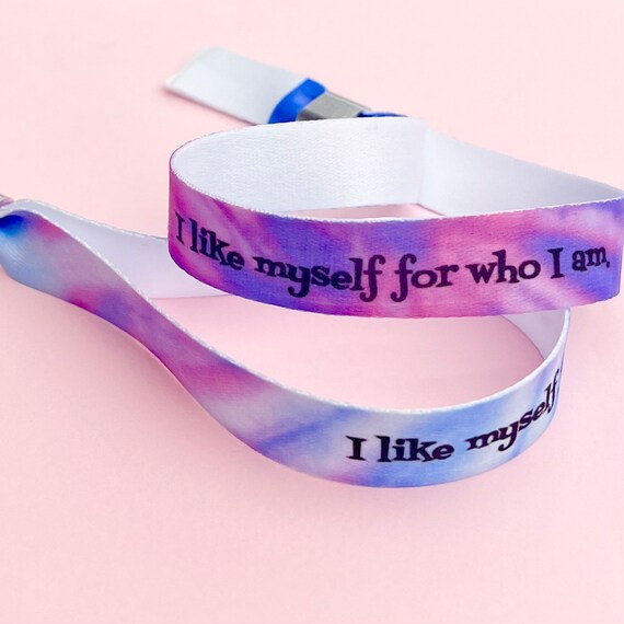 Personalised fabric wristbands | Tie dye wristband | Add any text | Wedding wristbands | Festival wristband | reusable wristband