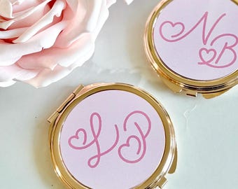 Personalised Compact Mirror | Bridesmaid Gift | Personalised compact | Beauty gifts