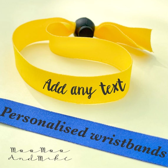 Personalised fabric wristbands | Add any text | Wedding wristbands | Festival wristband | reusable wristband