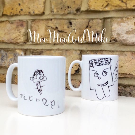 Your childs artwork on a mug | Childrens artwork mug | Add any picture / drawing | Personalised mug | Custom mug | Father’s Day