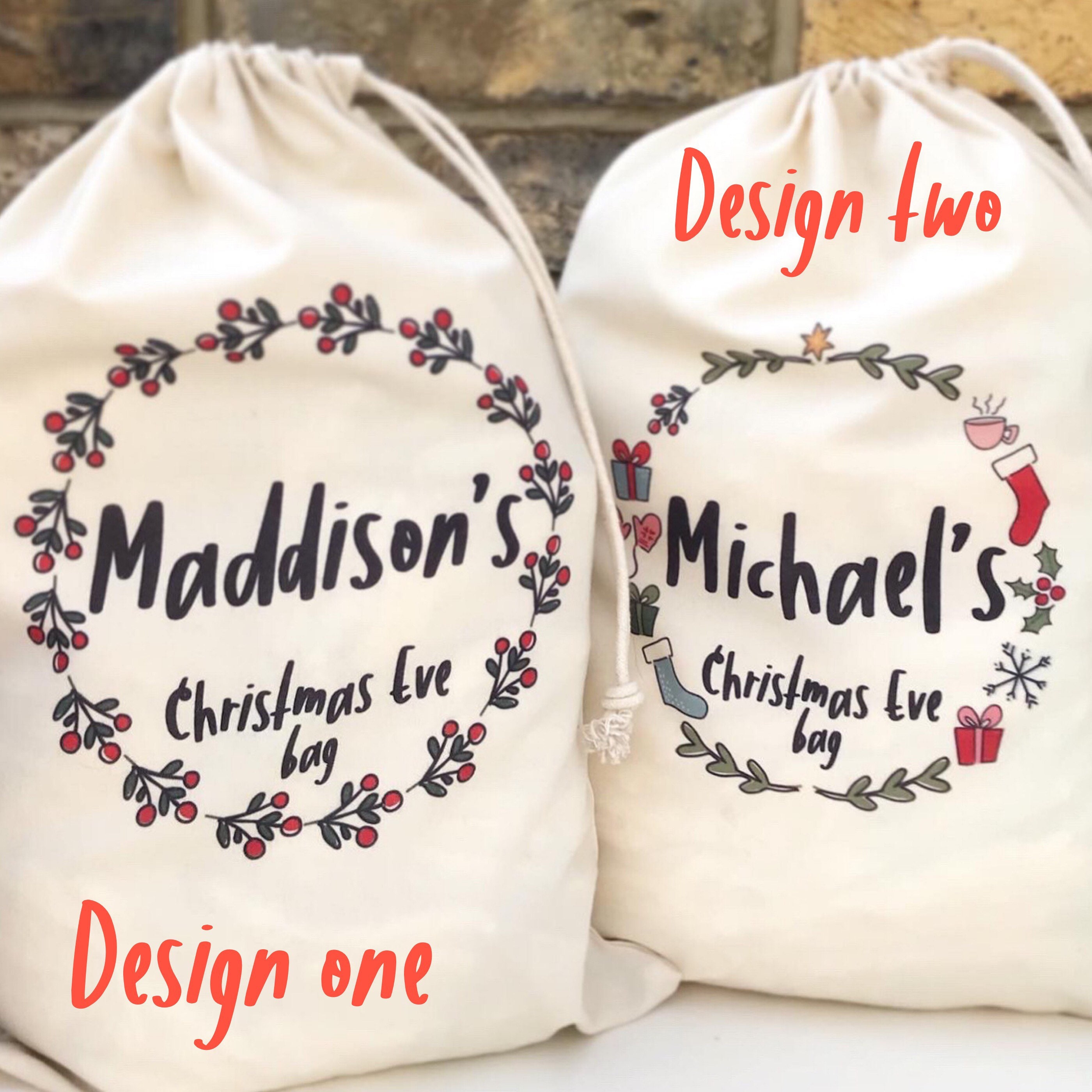 Personalised Christmas Sack Drawstring Bag Sack - Etsy UK