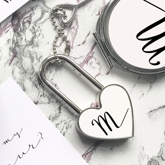 Heart padlock | Bag charm | Personalised padlocks | Wedding gifts | Travel Accessories | Personalised locks