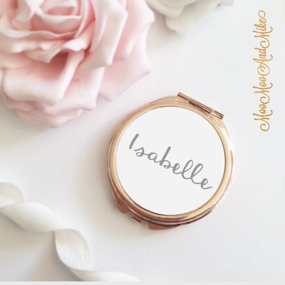 Personalised compact mirror | gifts for friends | Accessories | Pocket Mirror | Rose gold compact