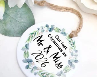 Mr & Miss bauble | Christmas bauble | Last Christmas as Mr and Miss | Christmas decor | Christmas decorations | baubles