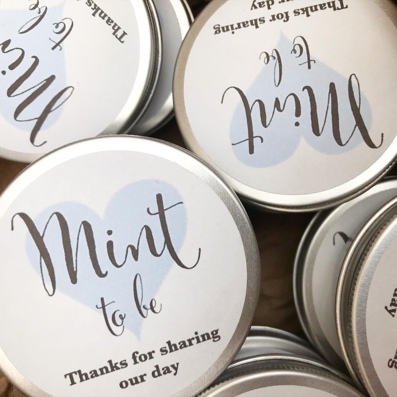 Set of 10 mint Wedding Favours Personalised Wedding Favor Etsy