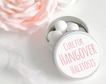 Personalised Mint Tins: Hen Party Favors, Custom Text (50ml)