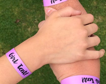 Custom fabric wristbands | Pink & purple wristbands | Add any text | Wedding wristbands  | Festival wristbands | reusable wristbands