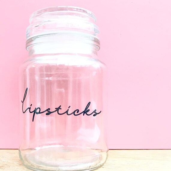 Small personalised jar | Add any text | Small storage jars | Wax melt jar | Lipstick jar