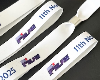 Band wristbands | Personalised wristbands | Any text | Concert wristbands | Festival theme | Custom wristbands