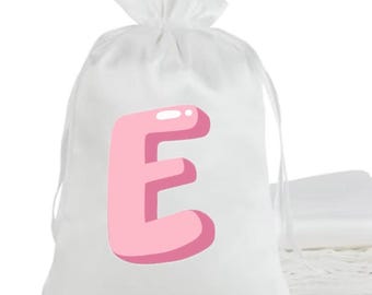 Personalised drawstring bag | Bubble text | Party bag | Favour bags