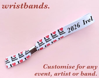 Niall Horan wristbands | Party wristbands | Add any text | I heart Niall wristbands | Festival theme | Niall Custom wristbands