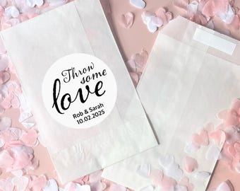 Personalised Wedding confetti packs | Throw Some Love | Confetti Packs | Wedding Packets