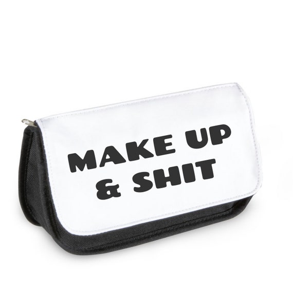 Personalised bag | Chargers and shit | Add any text - make up and shit Cosmetic - pencil case | Travel gifts | School supplies