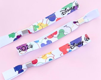 Personalised Disney Fabric Wristbands | Birthday Party Favors - reusable wristbands