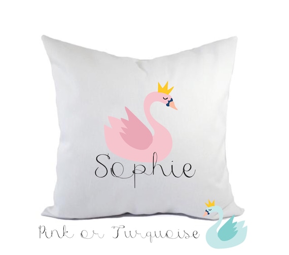 Children's Swan pillow | Decorative cushion cover | Children's cushion | Nursery decor | Personalised pillows | Bedroom decor