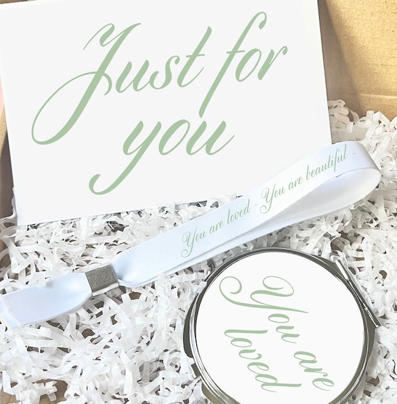 You are loved compact mirror - wristband gift set | Hen party bags | gifts for friends | Compact mirror | Letterbox gifts just for you