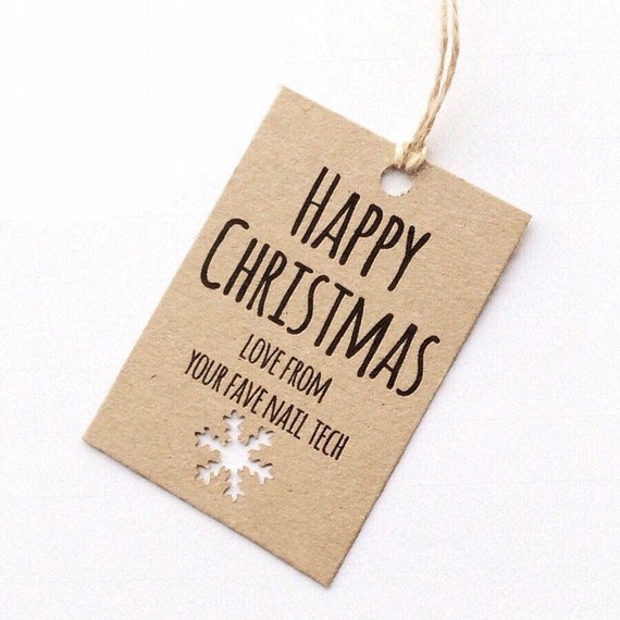 Personalised tags | Set of 10 | cut out snowflake design | Christmas tags | Rustic kraft card | Gift tags.