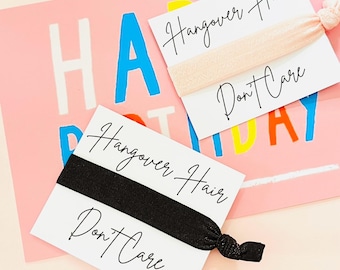Hangover hair don’t care | Hair ties | elastic hair tie | Favours | Hen party favours | Party favours