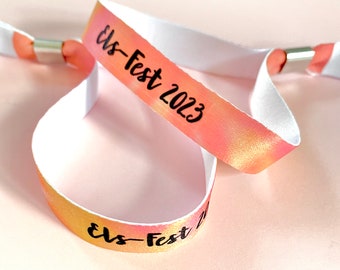 Personalised fabric wristbands | Tie dye wristband | Add any text | Wedding wristbands | Festival wristband | reusable wristband