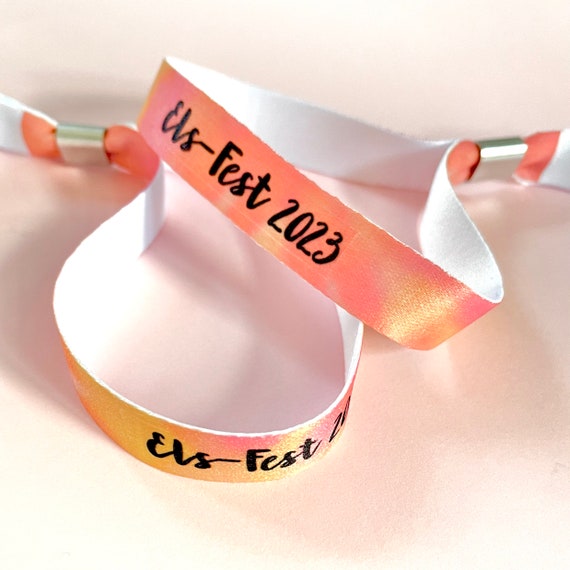 Personalised fabric wristbands | Tie dye wristband | Add any text | Wedding wristbands | Festival wristband | reusable wristband