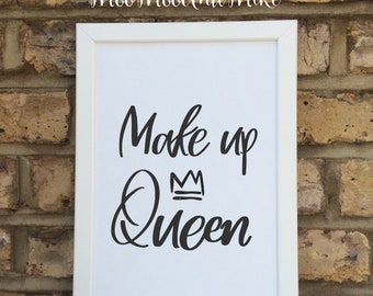 Make up queen print | Make up  gifts | Wall prints | Wall decor | Home decor | Print only