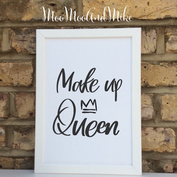 Make up queen print | Make up  gifts | Wall prints | Wall decor | Home decor | Print only