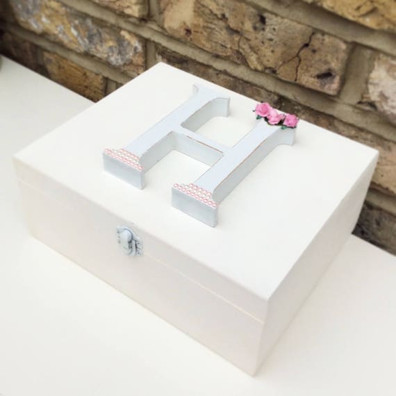 Embellished letter Keepsake box