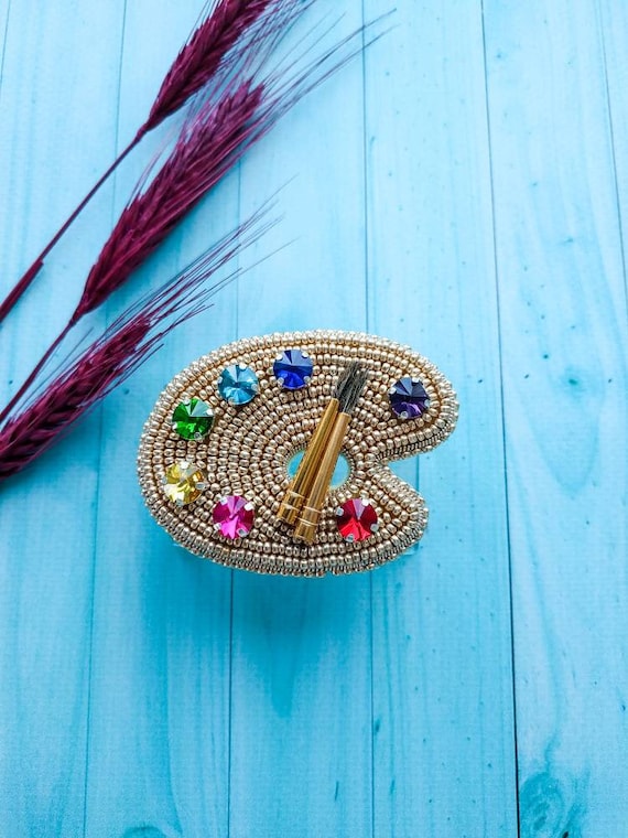 Pallete Hand-Embroidered Pin Pallete Hand-Embroidered Pin
