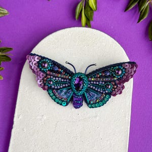 Beaded Butterfly Moth Beetle brooch pin Embroidered brooch Insect jewelry Statement jewelry Insect art Animal jewelry Nature jewelry Bug pin