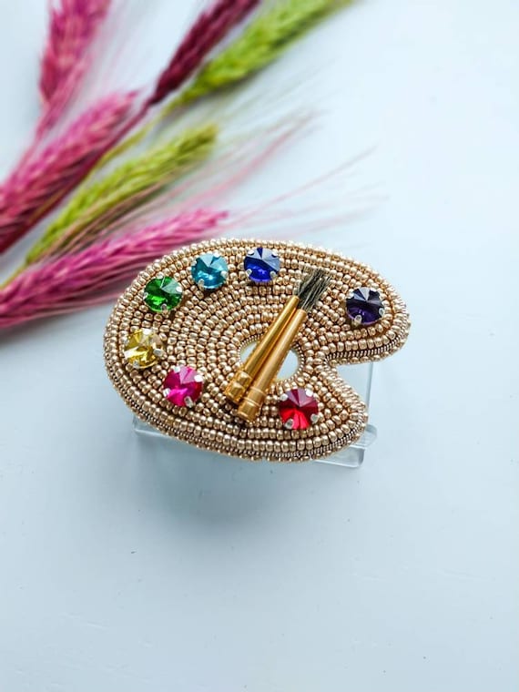 Pallete Hand-Embroidered Pin Pallete Hand-Embroidered Pin