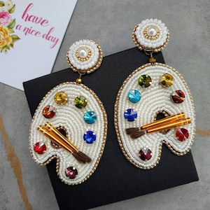 限定1点◍No.64 ＊handmade＊earring ◍ Embroidered Hummingbird Earrings Beaded Bird Jewelry Handmade