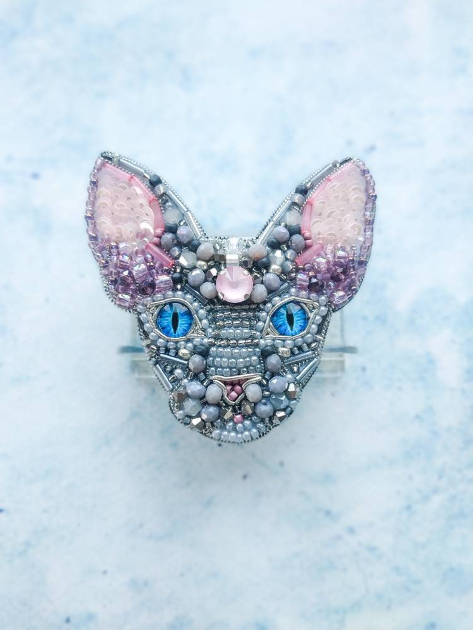 Broche / Pin Chat Passion Des Chats éd. Atlas - Sphynx Bleu - Occasion Très Bon état