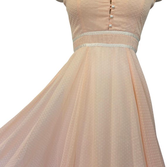 Gunne Sax Pink Maxi Dress Size S 9 Lace Prairie S… - image 4