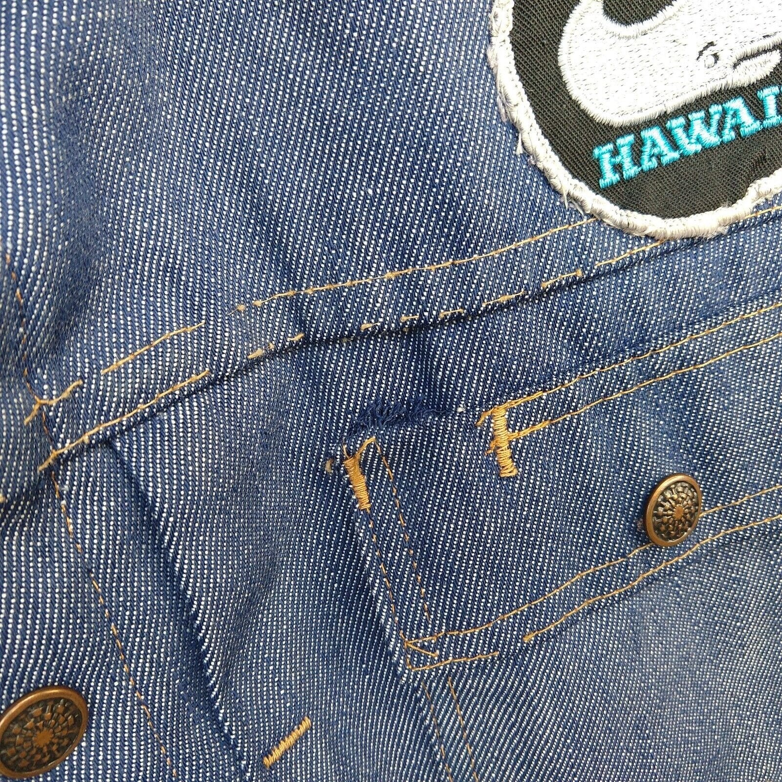 新入荷 Jacket Jean Trucker Denim Vtg 70's Penneys Quilted L M Size ジャケット・アウター