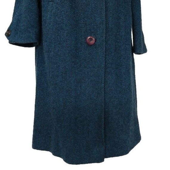 VTG Bettijean 50s 60s Fur Collar Swing Coat Size … - image 5