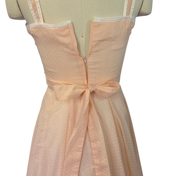 Gunne Sax Pink Maxi Dress Size S 9 Lace Prairie S… - image 12