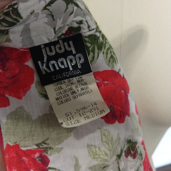 Judy Knapp Vintage Floral Print Blazer Size S M C… - image 9
